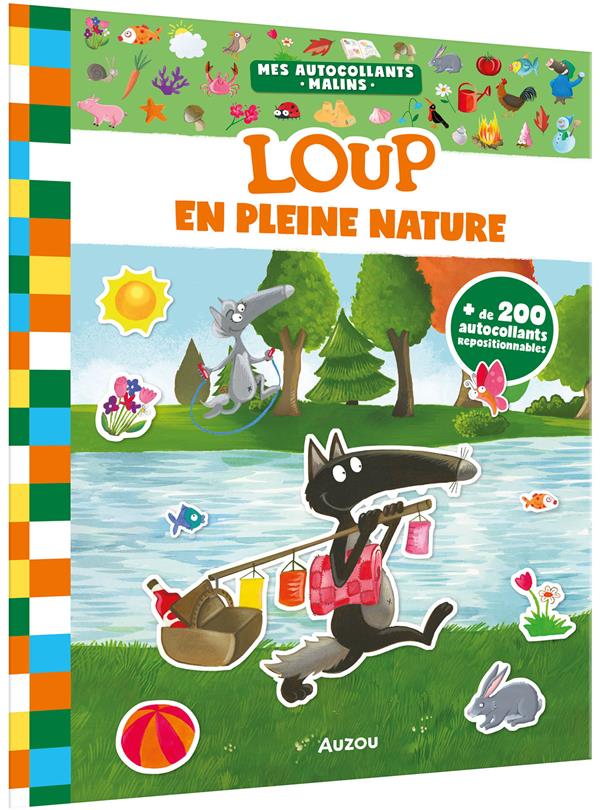 Loup en pleine nature. de 200 autocollants repositionnables