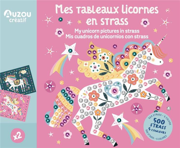 MA POCHETTE D'ARTISTE - MES TABLEAUX LICORNES EN STRASS"