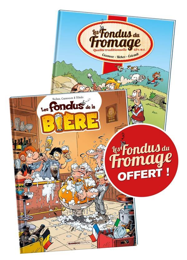 Les Fondus de la bière. Avec les Fondus du fromage offert