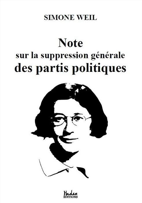 Note sur la suppression générale des partis politiques