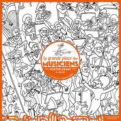 La grande place des musiciens. Poster géant