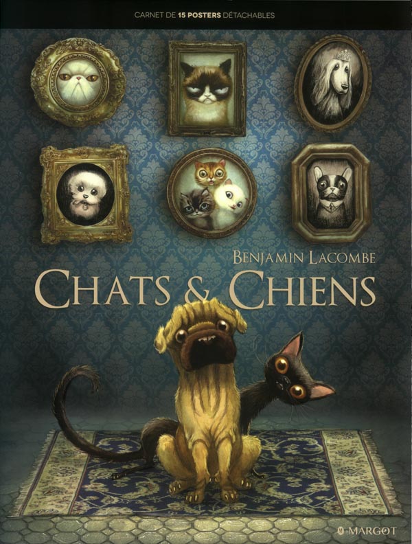 Chats et chiens. Carnet de 15 posters détachables