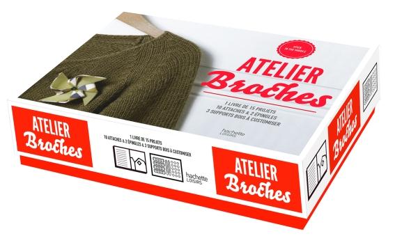 Atelier broches / 1 livre de 15 projets à réaliser soi même, 10 attaches pour broche....