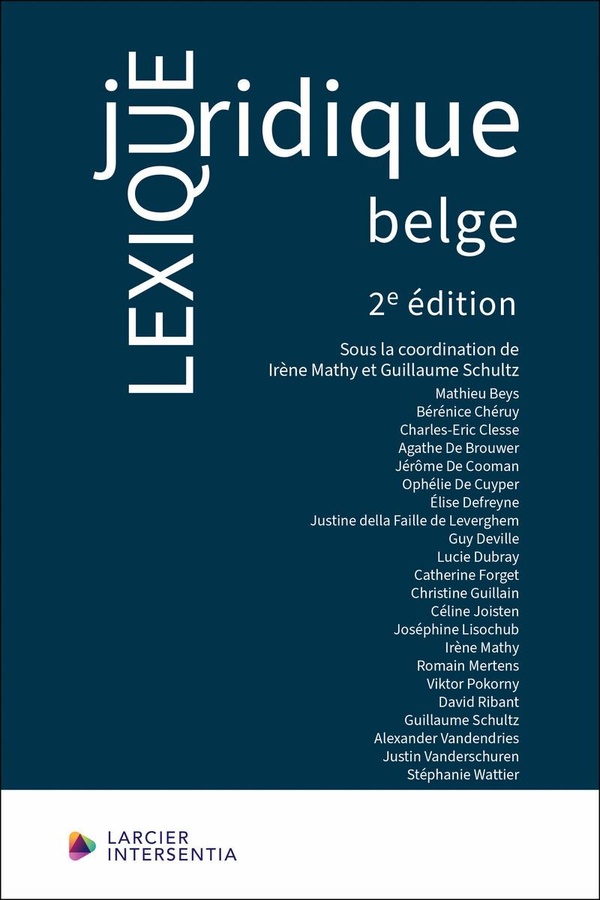 Lexique juridique belge. 2e édition