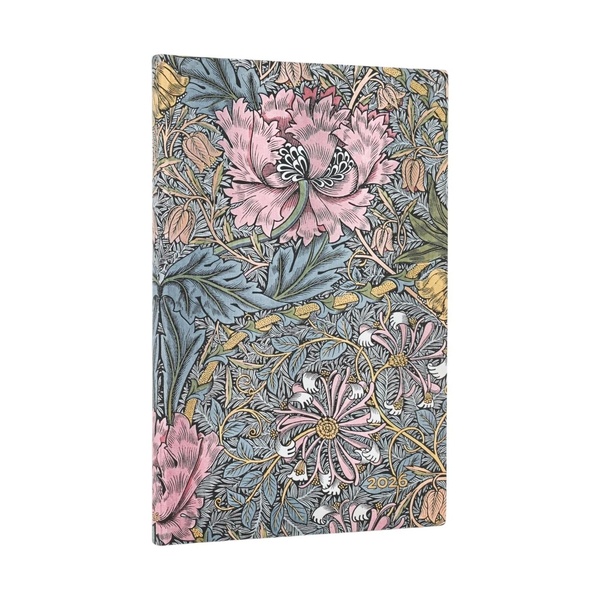 AGENDA 2026 12 MOIS MAXI HORIZONTAL - MORRIS CHEVREFEUILLE ROSE, WILLIAM MORRIS