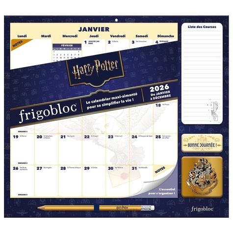 Frigobloc Mensuel Harry Potter. Edition 2026