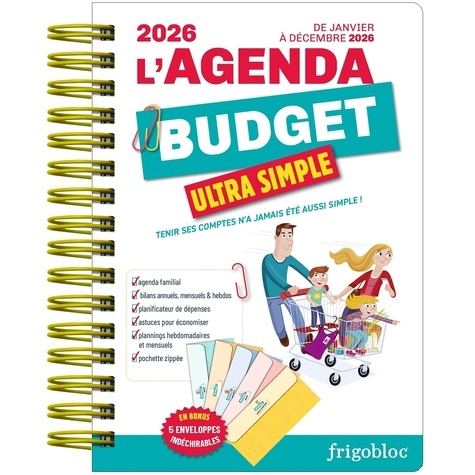 L'agenda budget ultra simple. De janvier à décembre 2026, Edition 2026