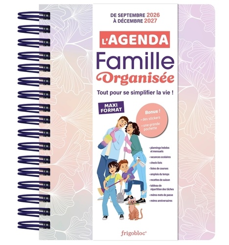 L'agenda Famille Organisée. Tout pour se simplifier la vie ! De septembre 2026 à décembre 2027