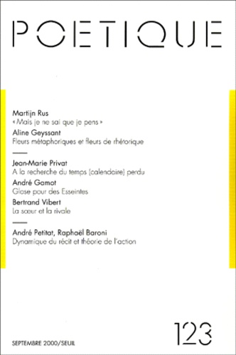 Poétique N° 123