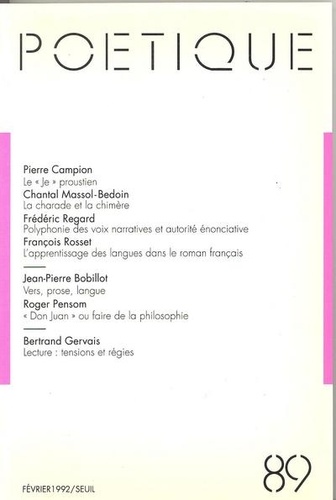 Poétique N° 89