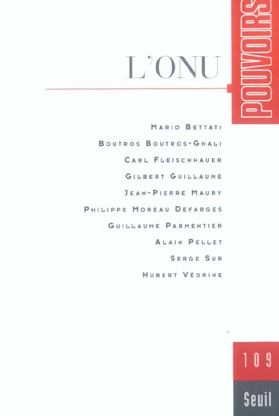 Pouvoirs N° 109 : L'ONU