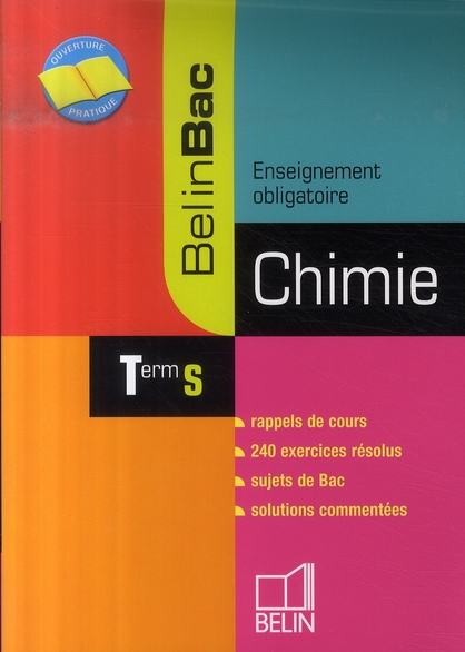 Chimie Tle S. Enseignement obligatoire