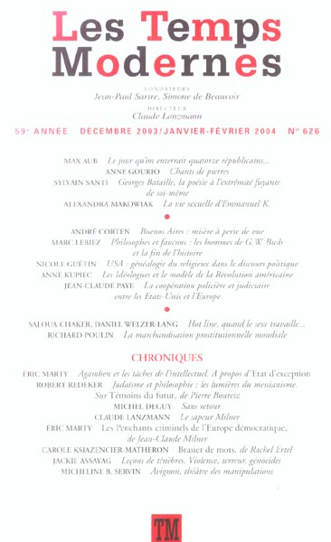 Les Temps Modernes/6262003/Les Temps Modernes Tome 6262003