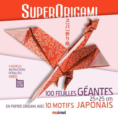 Superorigami. Avec 100 feuilles géantes 25x25cm en papier origami avec 10 motifs japonais