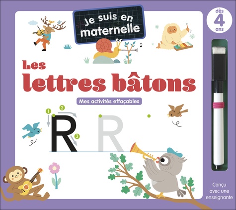 Je suis en maternelle - Les lettres bâtons. Avec 1 feutre effaçable
