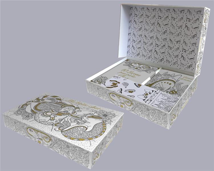 Ma boîte chat. Avec un livre sur le langage des chats, un carnet de notes et 20 marque-pages à color