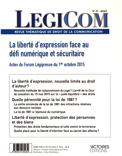Legicom/5720162/La liberté d'expression face au défi numérique et sécuritaire