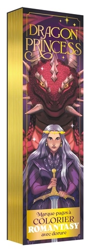 Dragon Princess. Marque-pages à colorier romantasy avec dorures