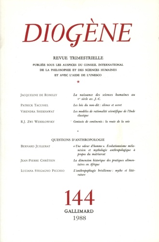 Diogène/144/Questions d'anthropologie