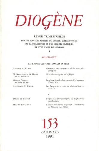Diogène/153/Patrimoine culturel : langues en péril