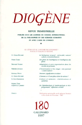 Diogène/180/Le gène est-il l'avenir de l'homme ? Pour un dialogue rénové