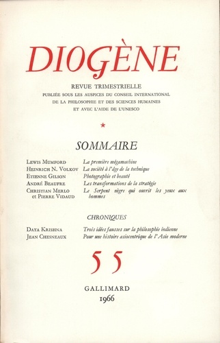 Diogène/55/Diogène Tome 55