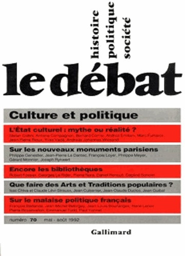 Le Débat/701992/Culture et politique