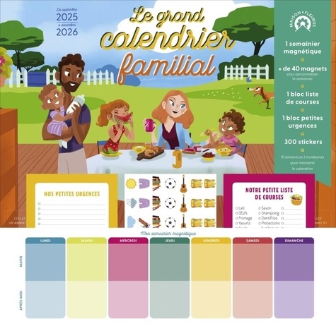 Le grand calendrier familial. Edition 2025-2026