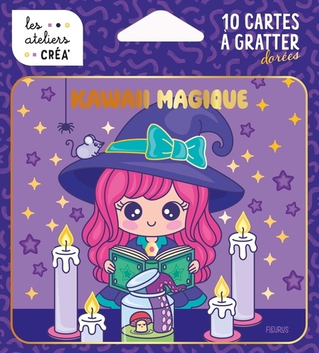 Kawaii magique. 10 cartes à gratter dorées