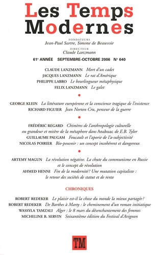 Les Temps Modernes/640/Les Temps Modernes Tome 640