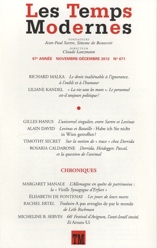 Les Temps Modernes/671/Les Temps Modernes Tome 671