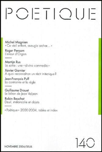 Poétique N° 140