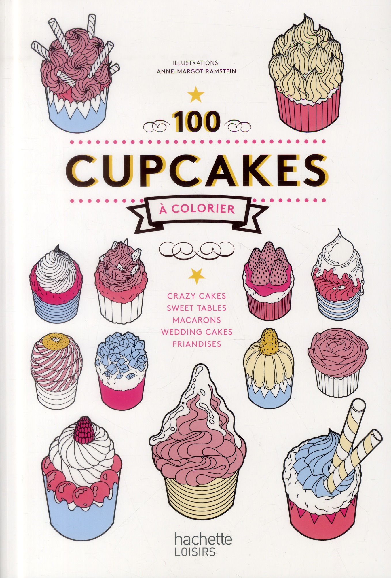 100 cupcakes à colorier