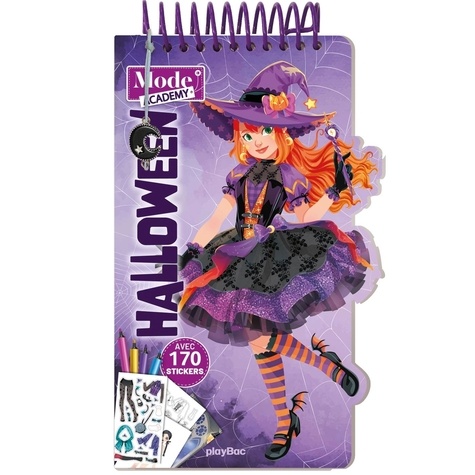Carnet créatif Mode Academy Halloween (avec un bracelet). Avec 170 stickers