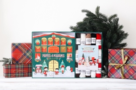 Calendrier de l'Avent Poupées & Amigurumis au crochet. Avec 1 livre, 15 pelotes 100% coton de 25g, 2