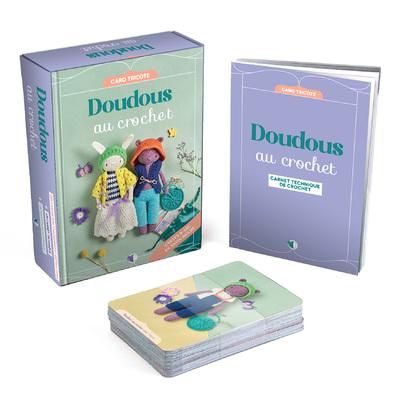Mes doudous au crochet. Coffret avec des cartes avec diagrammes et instructions, un carnet technique