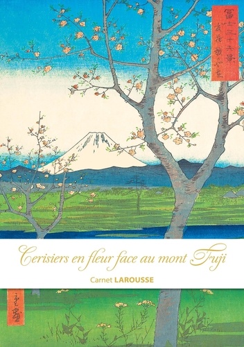 Carnet Larousse Cerisiers en fleur face au mont Fuji