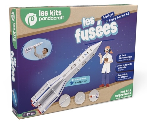 Les fusées - Kit Pandacraft 8-12 ans. Fabrique ta fusée Ariane 6 !