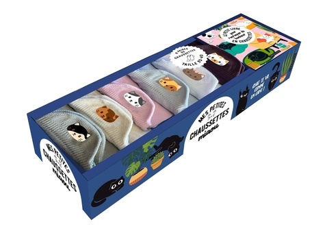 Mes petites chaussettes miaou. Coffret avec 1 livret et 6 paires de chaussettes