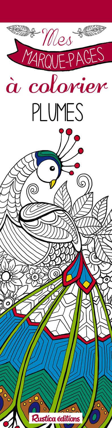 Plumes. Mes marques-pages à colorier