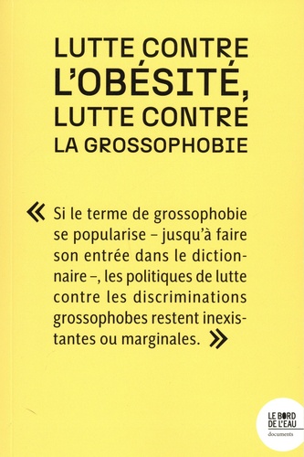 Lutte contre l'obésité, lutte contre la grossophobie. 1e édition
