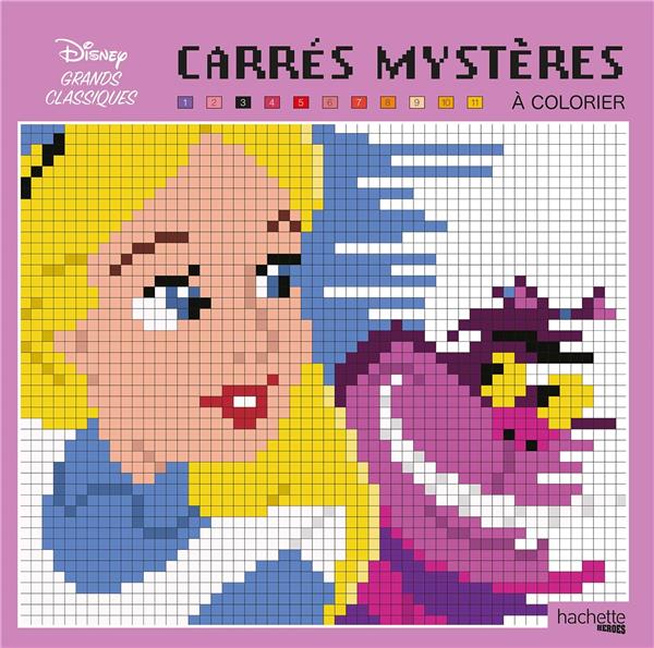 Carrés mystères à colorier Disney Grands classiques