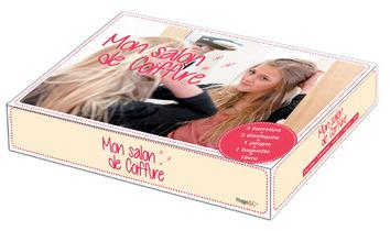 Coffret Mon salon de coiffure. Avec 3 barrettes, 3 élastiques, 1 peigne, 1 baguette