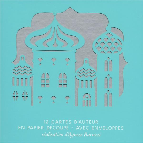 12 cartes d'auteur en papier découpé. Avec enveloppes