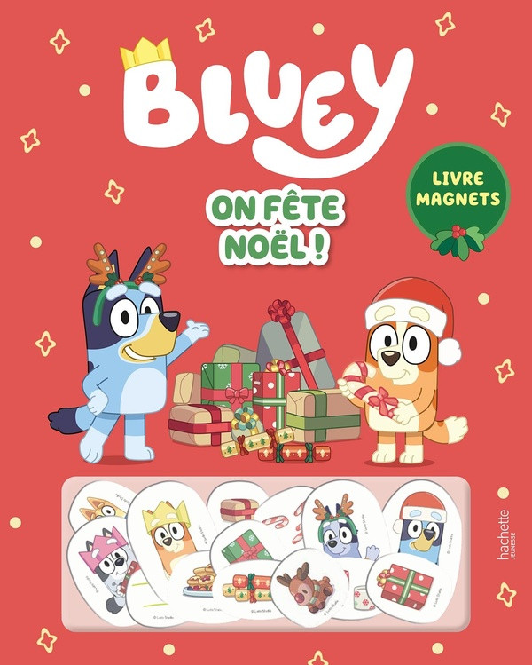 Bluey : On fête Noël ! Livre magnets