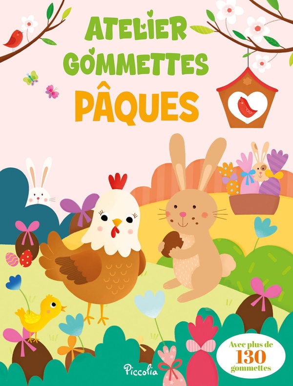 Atelier gommettes Pâques. Avec plus de 130 gommettes