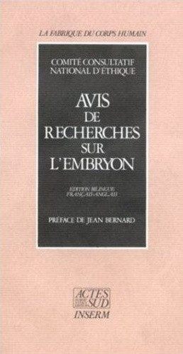 Avis de recherches sur l'embryon