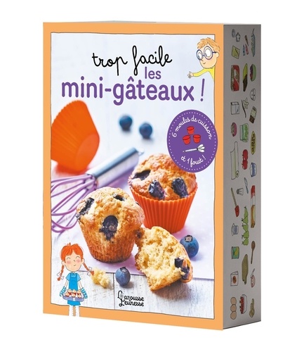 Trop facile les mini-gâteaux ! Coffret avec 6 moules de cuisson et 1 fouet