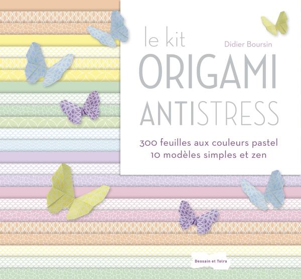 Le kit origami antistress. 300 feuilles aux couleurs pastel. 10 modèles simples et zen