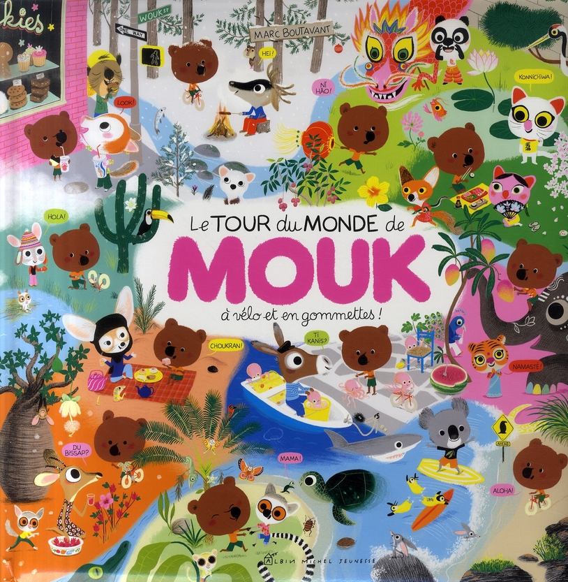 Le tour de monde de Mouk. A vélo et en gommettes !
